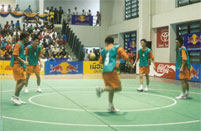 Circle Takraw, a modern form of Sepak Raga