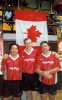 Team Canada with their flag
